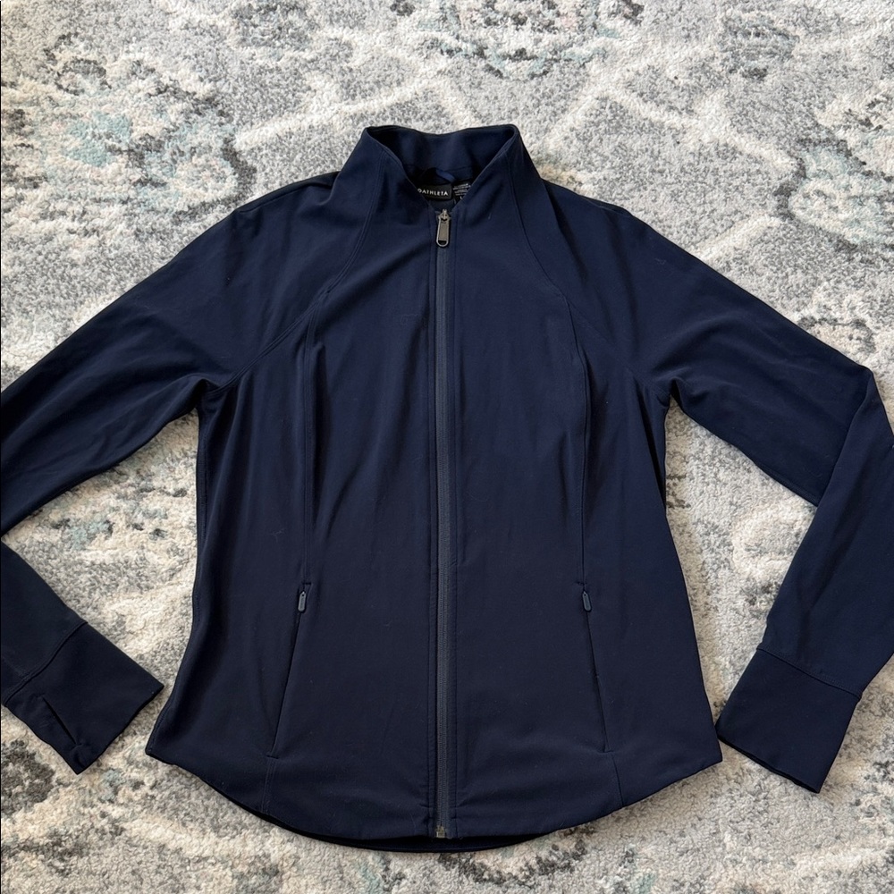 Athleta Navy Blue Zip Up Jacket